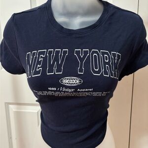No Boundaries Blue Fitted Short Sleeve T-Shirt